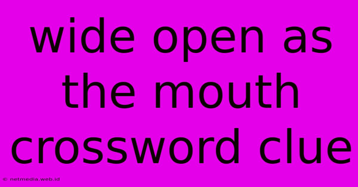 Wide Open As The Mouth Crossword Clue