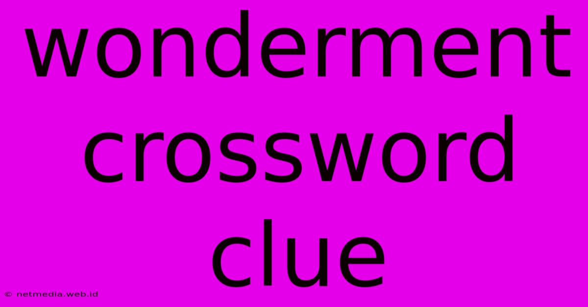 Wonderment Crossword Clue