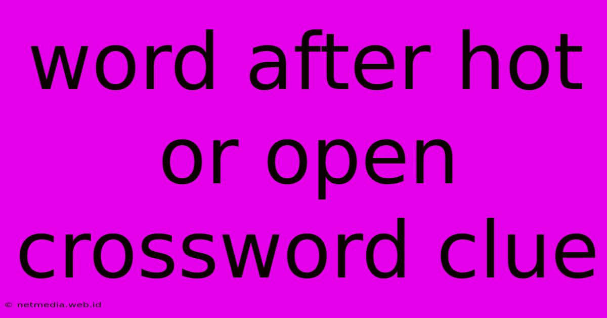 Word After Hot Or Open Crossword Clue