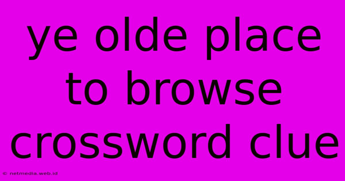 Ye Olde Place To Browse Crossword Clue